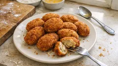 Κεφτεδάκια κοτόπουλου παναρισμένα: διπλό πανάρισμα για κρούστα που κρατά
