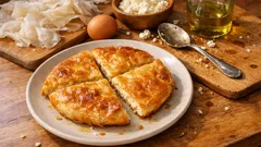 Τυρόπιτα στο τηγάνι με φύλλο κρούστας: τραγανή σε λίγα λεπτά, χωρίς φούρνο