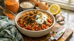 Φακόρυζο με κόκκινες φακές και ρύζι: ζεστό, χορταστικό και σε ένα σκεύος