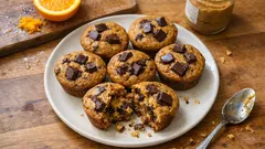 Αφράτα μάφινς με φυστικοβούτυρο χωρίς αλεύρι – σε 1 μπολ, για παιδικό σνακ