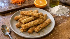 Κριτσίνια καρότου με πορτοκάλι: τραγανά, αρωματικά και εύκολα στο σπίτι