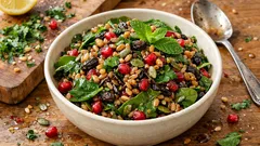 Σαλάτα με άγριο ρύζι και σιτάρι: χορταστική, δροσερή και ιδανική για meal prep