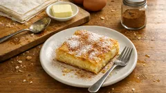 Μπουγάτσα της τεμπέλας στο ταψί: τραγανό φύλλο, αφράτη κρέμα και έτοιμη γρήγορα