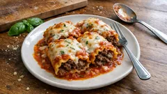 Λαζάνια ρολό γεμιστά με κιμά: ζουμερά, τυρένια και πανεύκολα στο σερβίρισμα