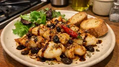 Σουπιές τηγανητές ξιδάτες: τραγανές και στο τέλος σβήσιμο με βαλσαμικό