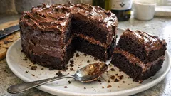 Matilda Cake: αφράτο σοκολατένιο κέικ με κρεμώδη επικάλυψη που στρώνει τέλεια