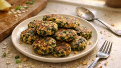 Τηγανητά μπιφτεκάκια λαχανικών με βρώμη & κινόα – τραγανά και χορταστικά