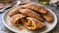 Σαραφιόλια Μάνης: τραγανά τηγανητά πιτάκια με κολοκύθα, κανέλα και σταφίδες