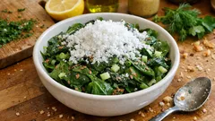 Σαλάτα «σπανακόπιτα» με φέτα: όλη η γεύση της πίτας, χωρίς φύλλο