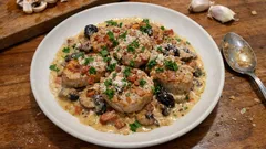 Ψαρονέφρι αλά κρεμ με μανιτάρια: ζουμερά μενταγιόν σε βελούδινη σάλτσα