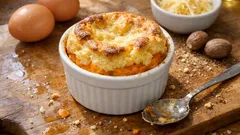 Σουφλέ τυριού με πουρέ γλυκοπατάτας: αφράτο και «γιορτινό» σε 20 λεπτά