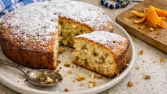 Αφράτη βασιλόπιτα φούρνου με καρύδια και πορτοκάλι — βγαίνει σταθερά κάθε φορά