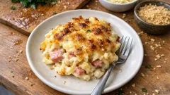 Μακαρόνια ογκρατέν με μπεσαμέλ: κρεμώδη μέσα, τραγανά από πάνω