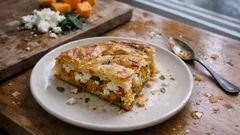 Στριφτή κολοκυθόπιτα με φέτα και δυόσμο: τραγανή, στεγνή και εύκολη στο κόψιμο