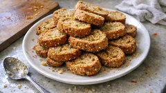 Παξιμάδια λαδιού με γλυκάνισο και πορτοκάλι: διπλοψημένα, αρωματικά και τραγανά