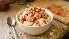 Παγωτό cheesecake φράουλα χωρίς παγωτομηχανή — κρεμώδες και πανεύκολο