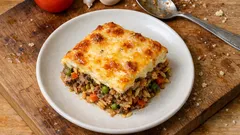 Κριθαράκι με κιμά στον φούρνο – ζουμερό, με κρούστα γιαουρτιού που ροδίζει τέλεια