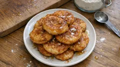 Αφράτες τηγανίτες με μέλι χωρίς αυγά: η εύκολη συνταγή που πετυχαίνει πάντα