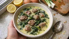 Ασκόλυμπροι αυγολέμονο με αρνί στην κατσαρόλα – πώς δένει χωρίς να κόψει