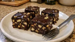 Μωσαϊκό 10λέπτου με ζαχαρούχο και γυαλιστερή επικάλυψη σοκολάτας