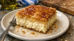 Βουτηχτή τυρόπιτα ταψιού με φύλλο κρούστας: ζουμερή, αφράτη και εύκολη