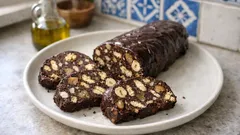 Κορμός σοκολάτας χωρίς ζάχαρη: γλυκό ψυγείου με γιαούρτι που κόβεται τέλεια