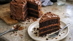 Vegan τούρτα σοκολάτας με βουτυρόκρεμα κακάο – αφράτη, ζουμερή και χωρίς αυγά